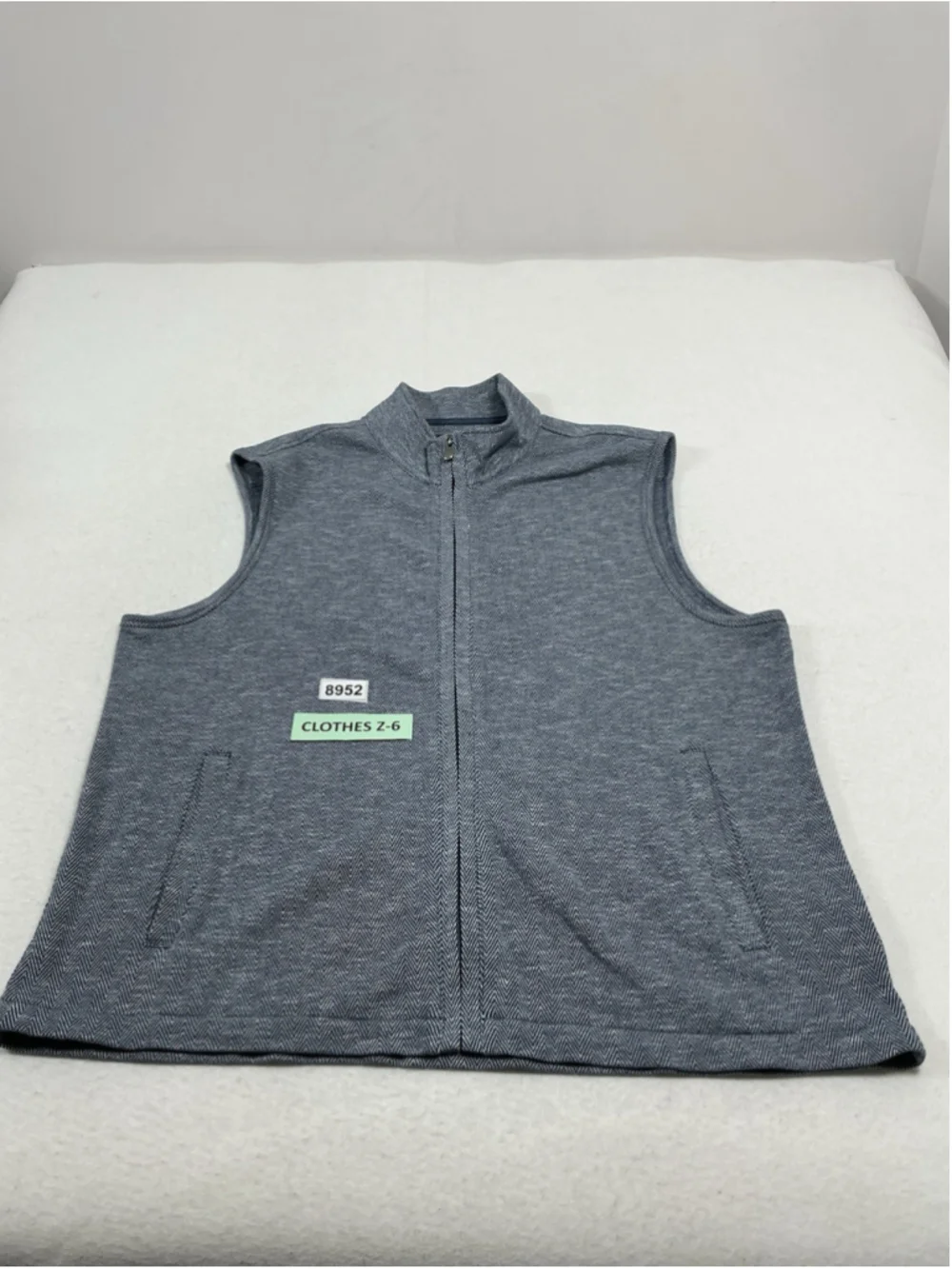 Mens Excellent Jos A Bank Reserve Tailored Fit Vest XXL Blue Full Zip